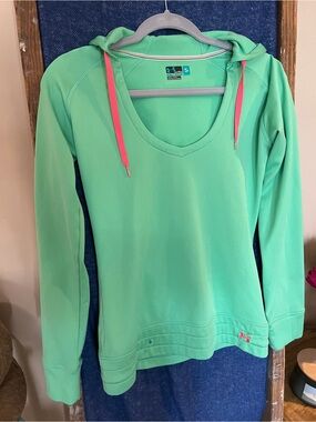 Under Armour Mint Green Hoodie with Pink Trim